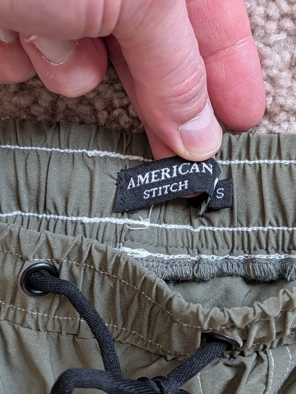 Hot Topic American Stitch Mens Olive Green Contrast Stitch Cargo Pants NWT Small - Picture 7 of 14
